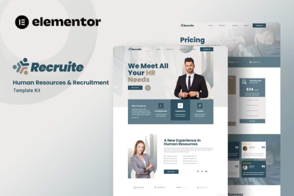 Recruite – 人力资源和招聘 Elementor 模板套件