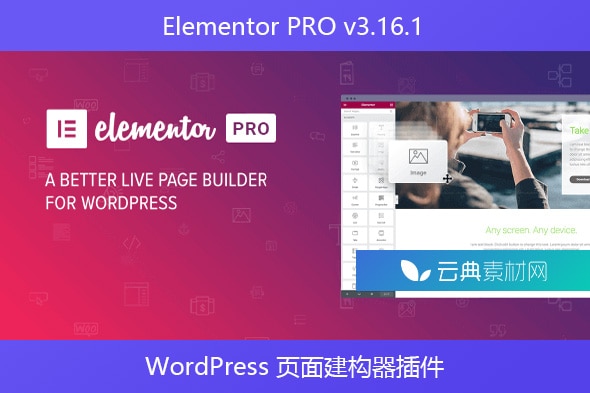 Elementor PRO v3.16.1  –  WordPress 页面构建器插件