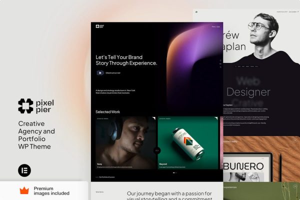Pixelpiernyc—创意机构和Portolio Pixelpiernyc – Creative Agency and Portolio 云典WordPress主题