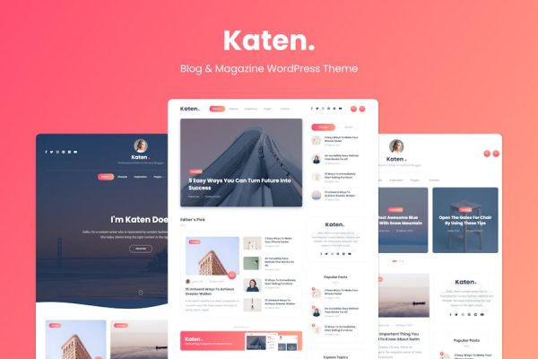 Katen—博客&杂志WordPress主题 Katen – Blog & Magazine WordPress Theme 云典WordPress主题