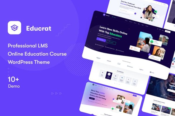 Educrat—在线课程教育WordPress主题 Educrat – Online Course Education WordPress Theme 云典WordPress主题
