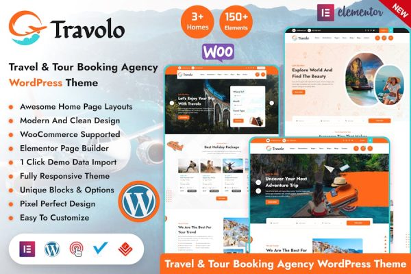 Travolo—旅游&旅游预订WordPress主题 Travolo – Travel & Tour Booking WordPress Theme 云典WordPress主题