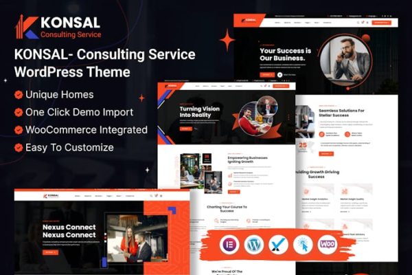 Konsal-企业业务与咨询WordPress Konsal – Corporate Business & Consulting WordPress 云典WordPress主题