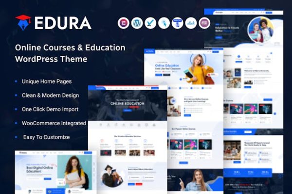 Edura-在线课程和教育WordPress主题 Edura – Online Courses & Education WordPress Theme 云典WordPress主题