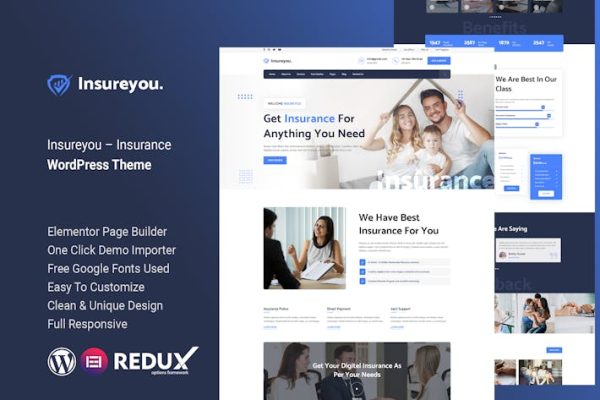 InsureYou-保险WordPress主题 Insureyou – Insurance WordPress Theme 云典WordPress主题