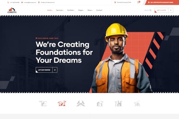 Constix-建筑工业WordPress主题 Constix – Construction Industrial WordPress Theme 云典WordPress主题