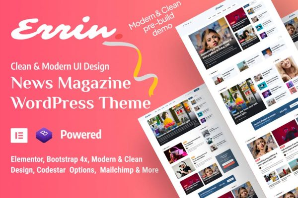 Errin-报纸和个人博客WordPress主题 Errin – Newspaper & Personal Blog WordPress Theme 云典WordPress主题