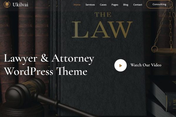 Ukilvai—律师&律师WordPress主题 Ukilvai – Lawyer & Attorney WordPress Theme 云典WordPress主题