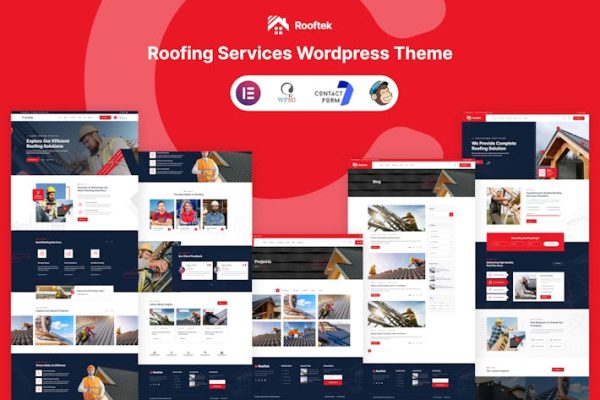 Rooftek-屋顶服务WordPress主题 Rooftek – Roofing Services WordPress Theme 云典WordPress主题