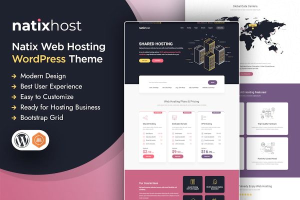 纳蒂斯|网络主机WordPress主题 Natix | Web Hosting WordPress Theme 云典WordPress主题