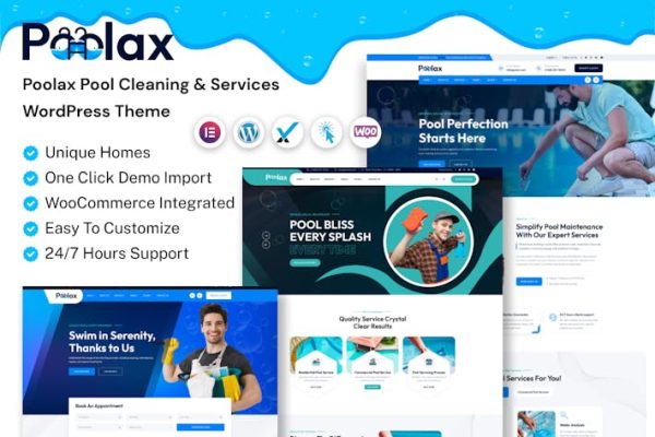 游泳池清洁&服务WordPress主题 Poolax – Pool Cleaning & Services WordPress Theme 云典WordPress主题