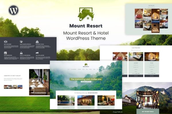 Mount Resort & Hotel WordPress Mount Resort & Hotel WordPress 云典WordPress主题