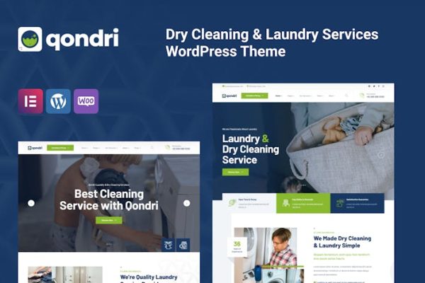 Qondri—干洗&洗衣服务WP主题 Qondri – Dry Cleaning & Laundry Services WP Theme 云典WordPress主题