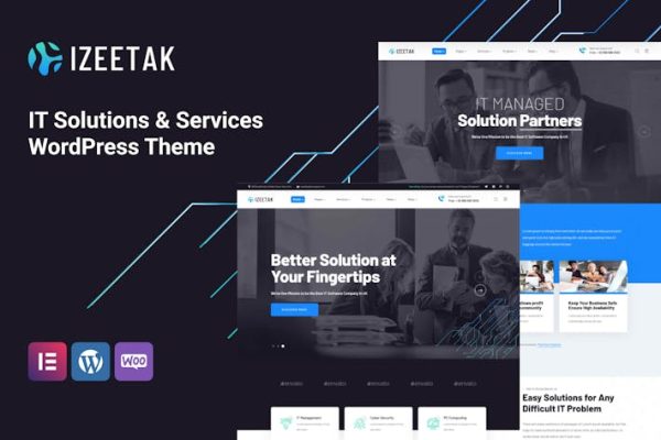 Izeetak—IT解决方案&服务WordPress主题 Izeetak – IT Solutions & Services WordPress Theme 云典WordPress主题