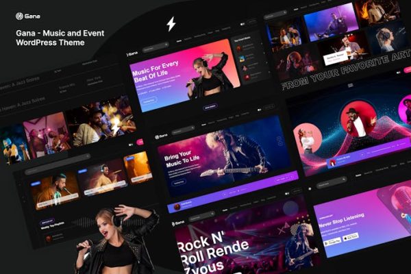 Gana—音乐和活动WordPress主题 Gana – Music and Event WordPress Theme 云典WordPress主题