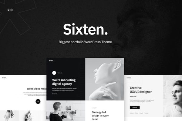 Sixten—极简投资组合WordPress主题 Sixten – Minimalist Portfolio WordPress Theme 云典WordPress主题