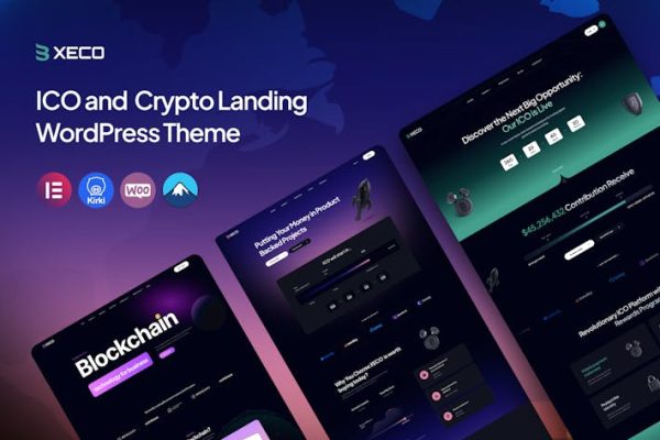 ICO &加密登陆WordPress主题 ICO & Crypto Landing WordPress Theme 云典WordPress主题