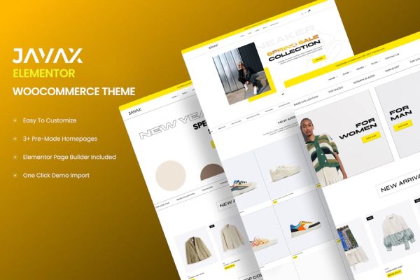 Java—Elementor WooCommerce主题 Javax – Elementor WooCommerce Theme 云典WordPress主题