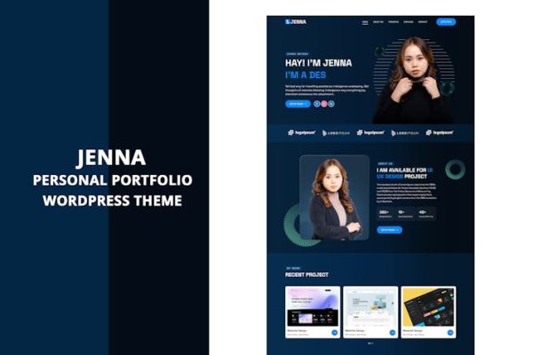 珍娜-个人文件夹WordPress主题 Jenna – Personal Portfolio WordPress Theme 云典WordPress主题