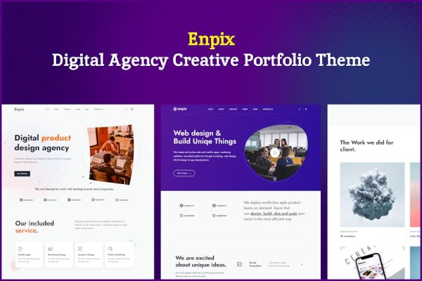 恩皮克斯|数字机构创意组合主题 Enpix | Digital Agency Creative Portfolio Theme 云典WordPress主题