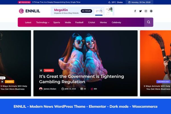 现代杂志WordPress主题 Ennlil – Modern Magazine WordPress Theme 云典WordPress主题