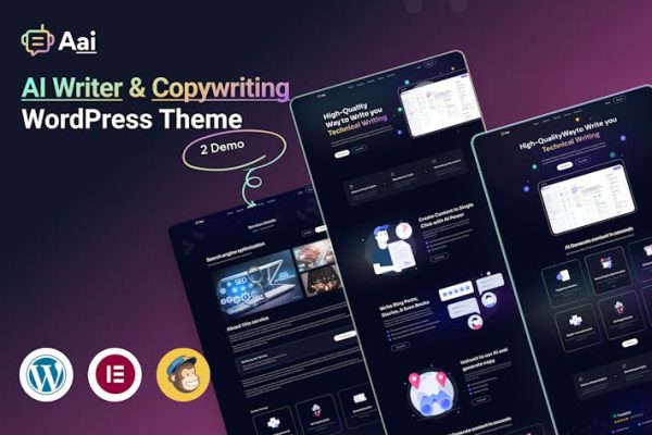 Aai—AI Writing & AI文案登陆页面 Aai – AI Writer & AI Copywriting Landing Page 云典WordPress主题