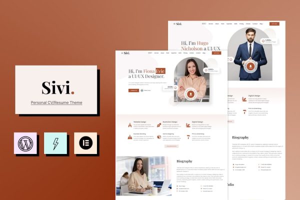 Sivi—个人简历 Sivi – Personal CV/Resume Theme 云典WordPress主题