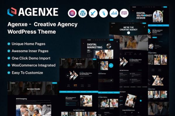 Agenxe-创意机构WordPress主题 Agenxe – Creative Agency WordPress Theme 云典WordPress主题