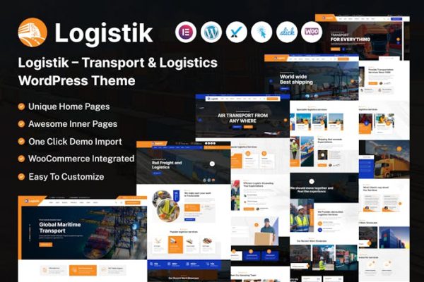 Logistik-运输和物流WordPress主题 Logistik – Transport & Logistics WordPress Theme 云典WordPress主题