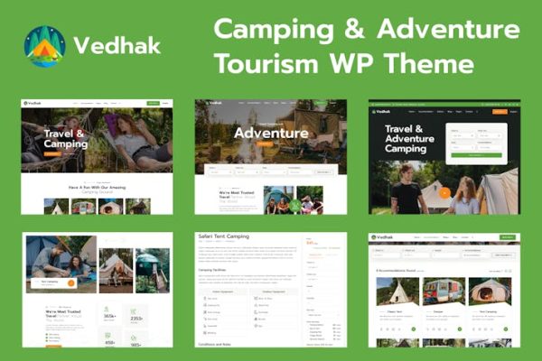 露营&冒险之旅WordPress主题—Vedhak Camping & Adventure Tour WordPress Theme – Vedhak 云典WordPress主题