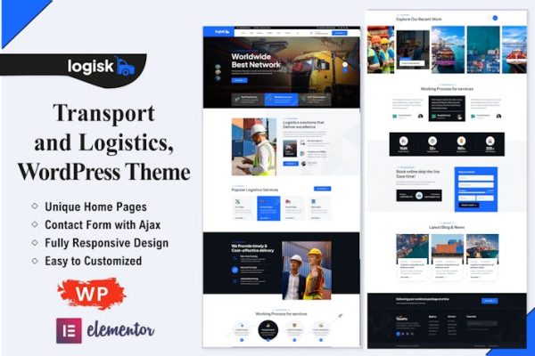 物流—运输&物流WordPress主题 Logisk – Transport & Logistics WordPress Theme 云典WordPress主题