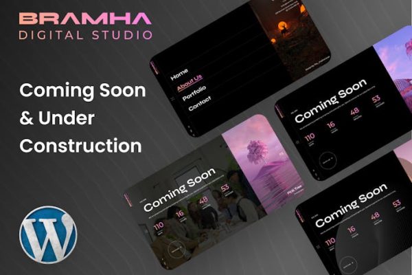 即将推出&正在建设WordPress主题 Coming Soon & Under Construction WordPress Theme 云典WordPress主题