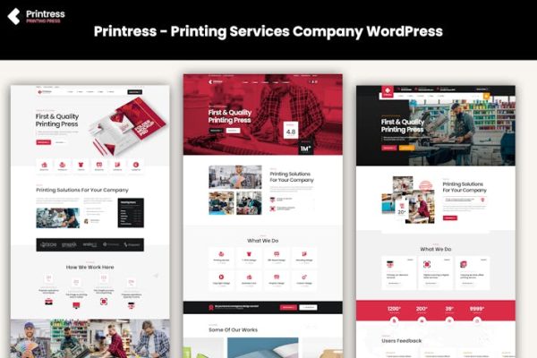 Printress-打印服务公司WordPress Printress – Printing Services Company WordPress 云典WordPress主题