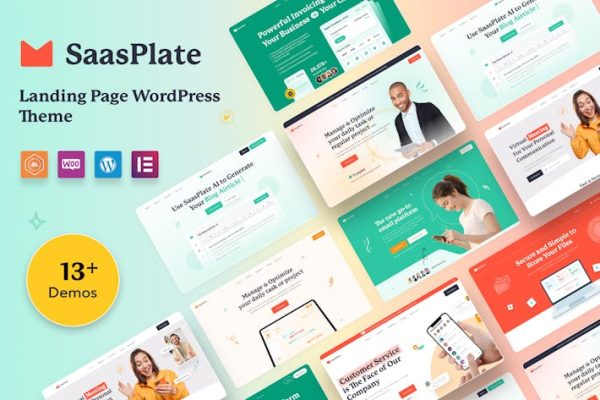 SaasPlate—登陆页面WordPress主题 SaasPlate – Landing Page WordPress Theme 云典WordPress主题