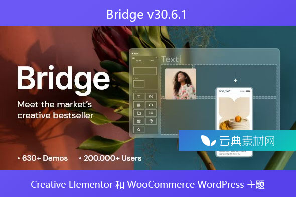 Bridge v30.6.1 – Creative Elementor 和 WooCommerce WordPress 主题