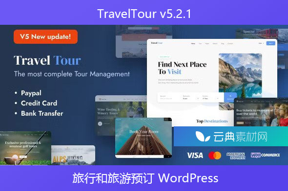 TravelTour v5.2.1 – 旅行和旅游预订 WordPress