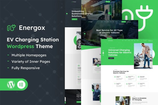 Energox | 电动汽车充电站 WordPress 主题