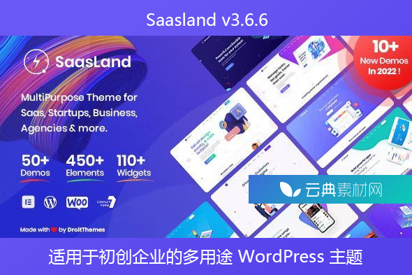 Saasland v3.6.6 – 适用于初创企业的多用途 WordPress 主题