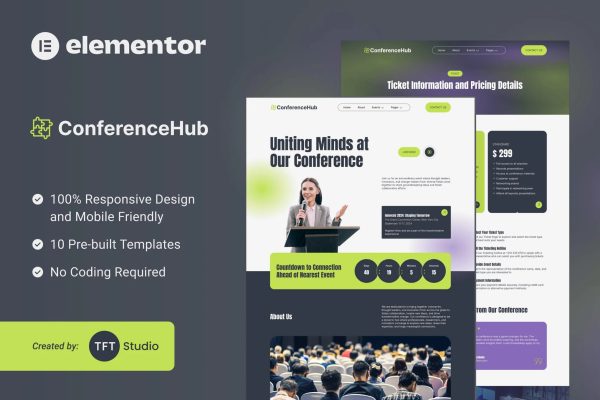 ConferenceHub – 专业活动 Elementor 模板套件