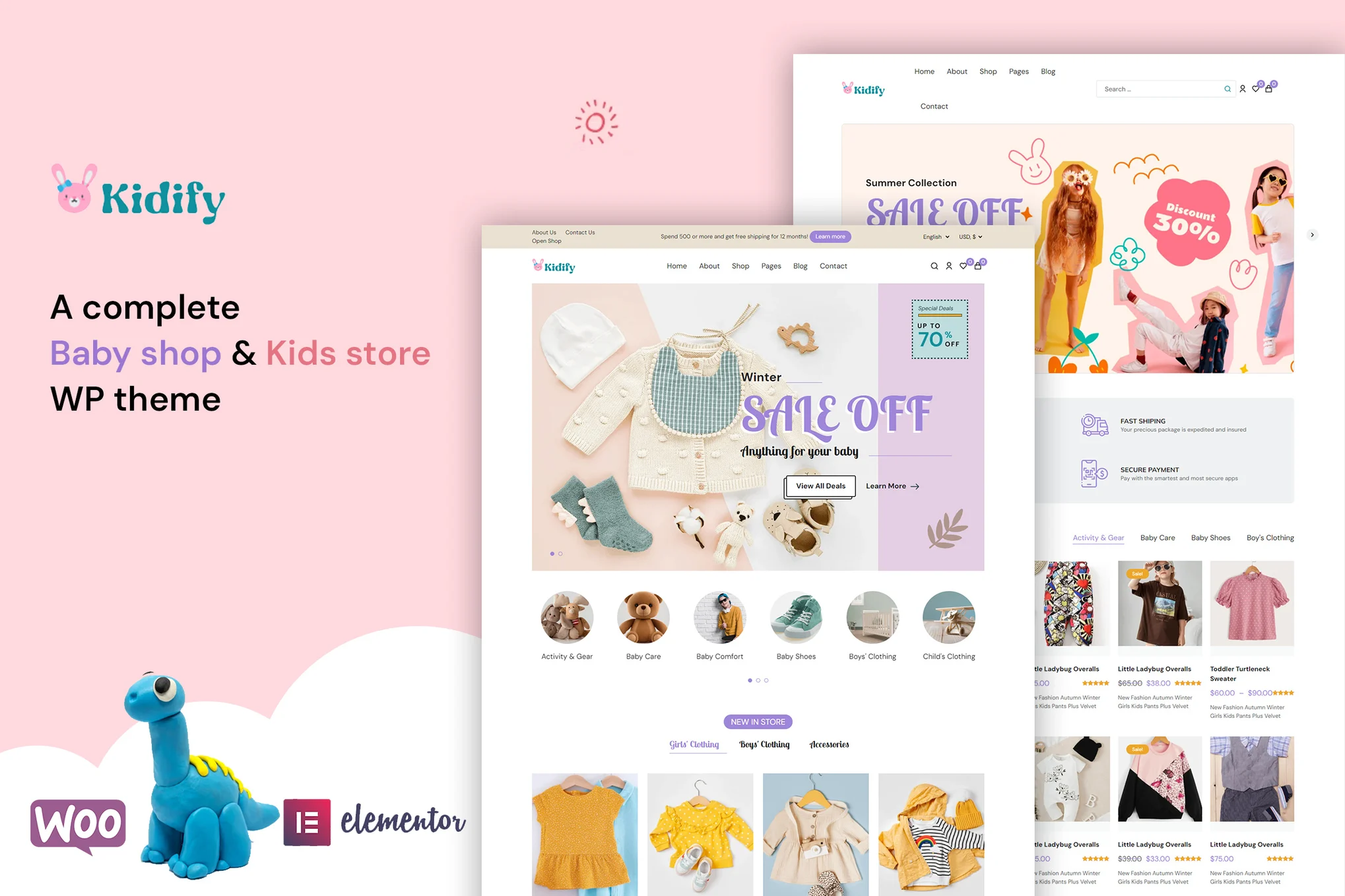 Kidify – 婴儿商店 Woocommerce 儿童商店主题