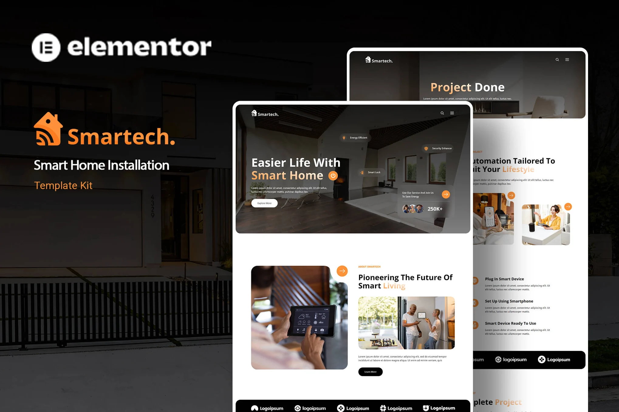 Smartech – 智能家居安装 Elementor 模板套件