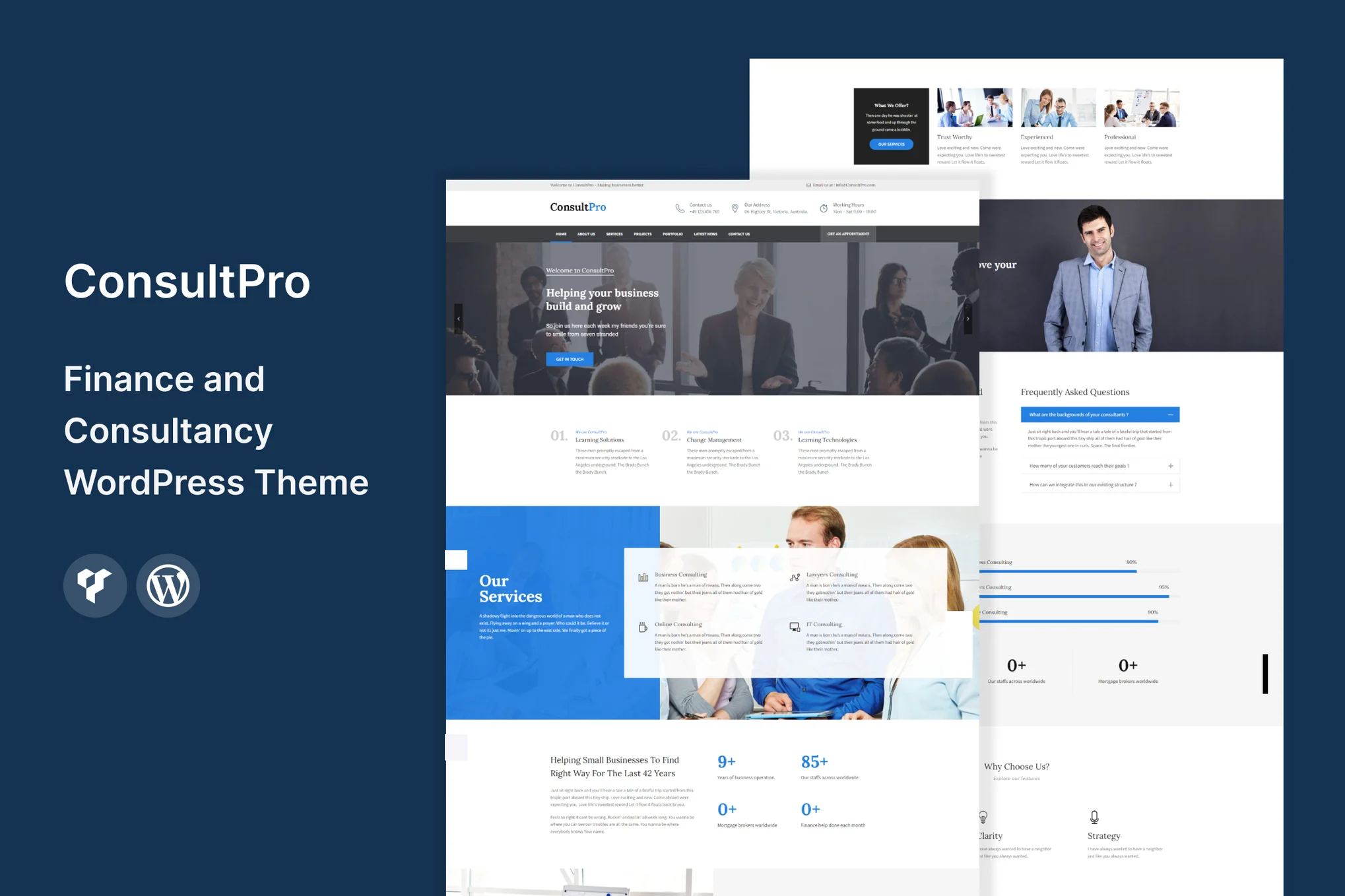 ConsultPro：财务和咨询 WordPress 主题