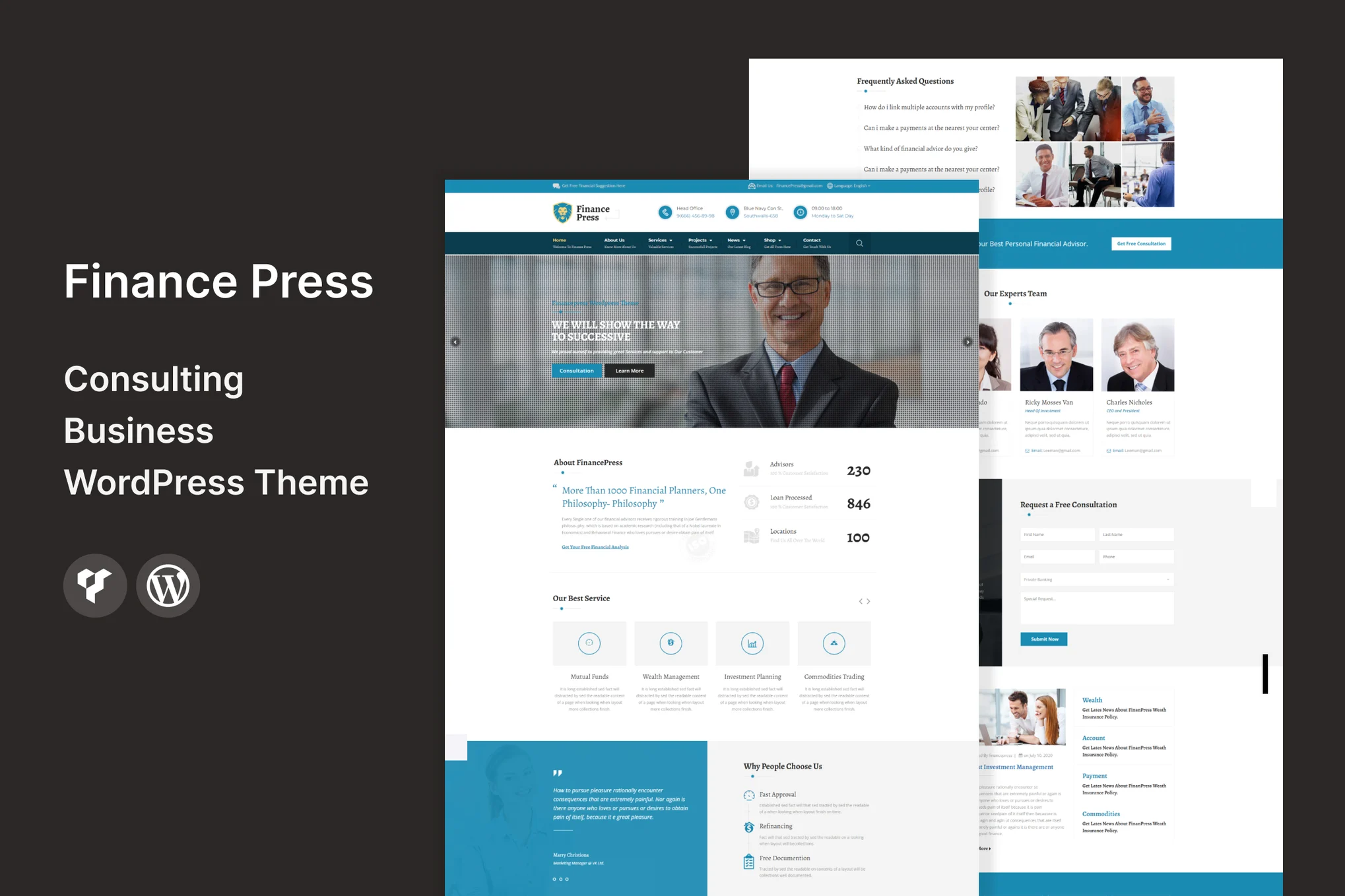 财经出版社 – 咨询业务 WordPress 主题