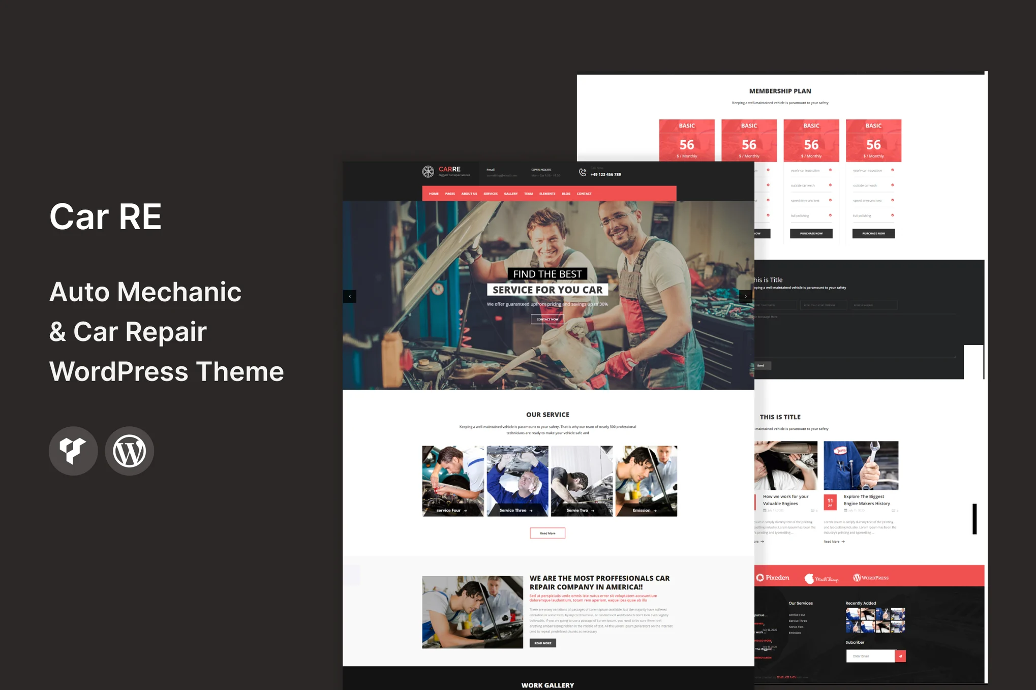 CarRe – 汽车机械师和汽车维修 WordPress 主题