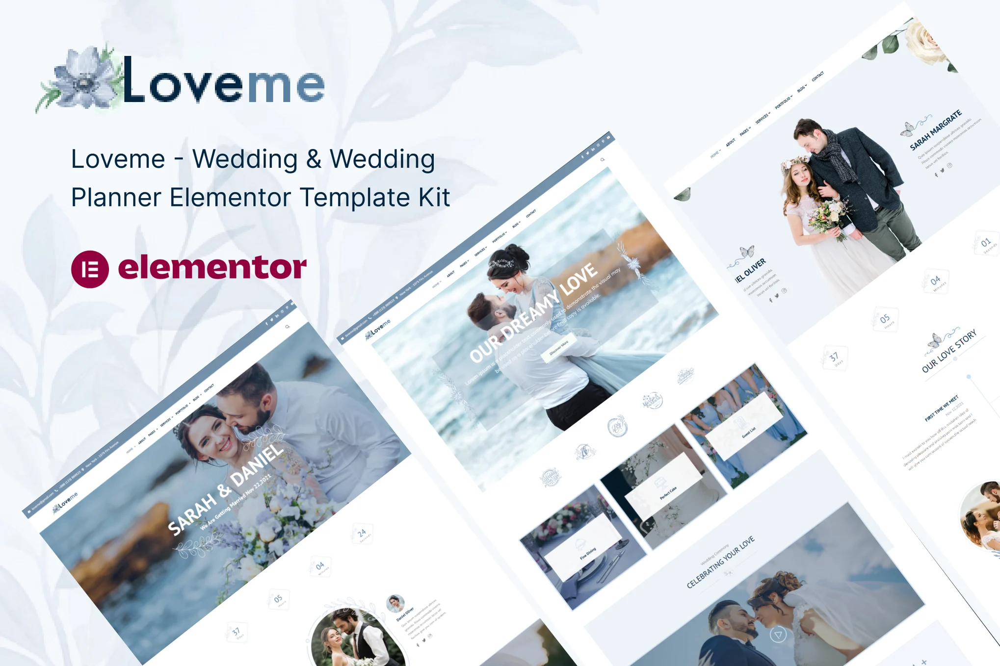 Loveme – 婚礼和婚礼策划 Elementor 模板套件