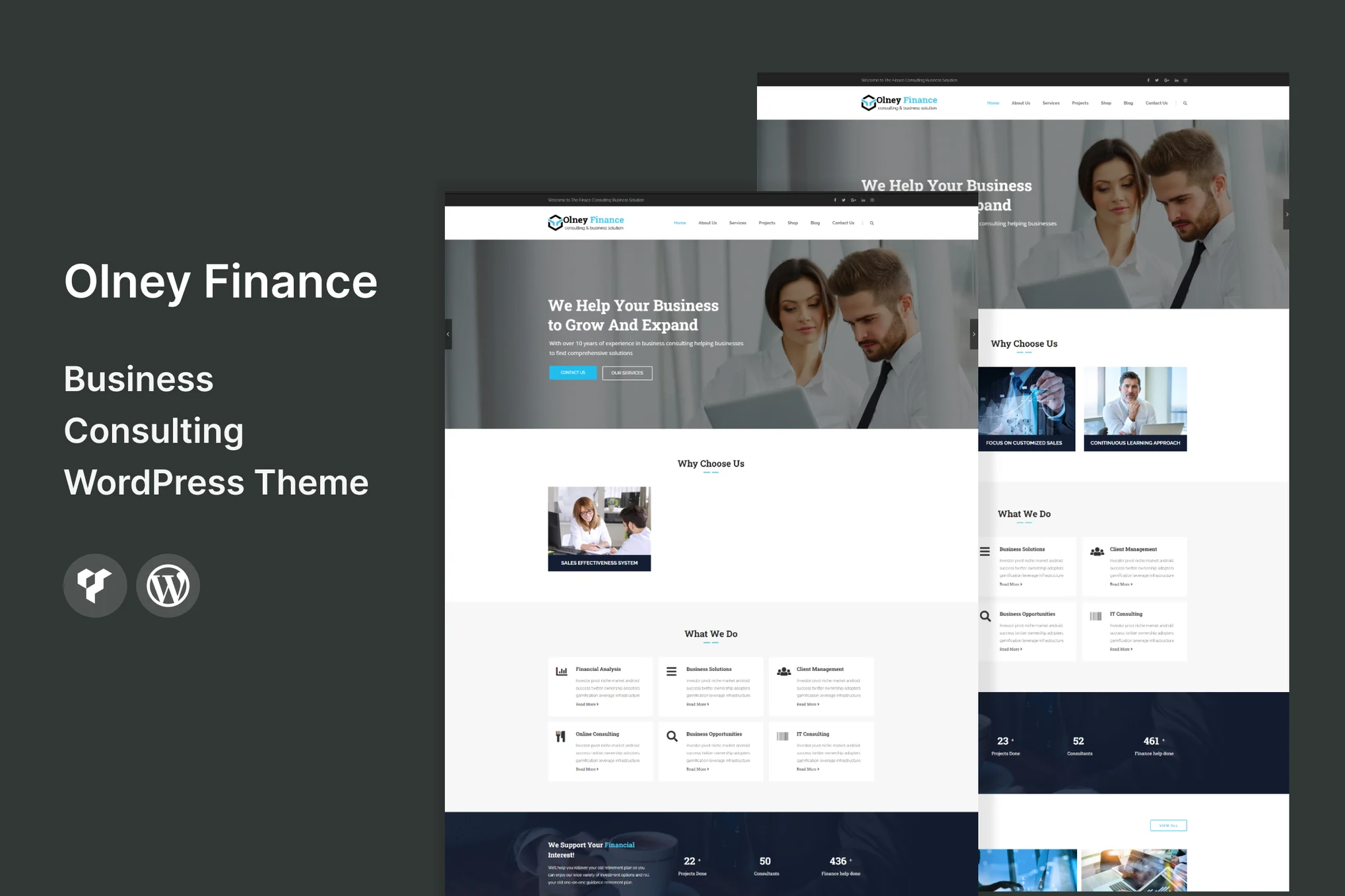 Olney Finance-商业咨询 WordPress 主题