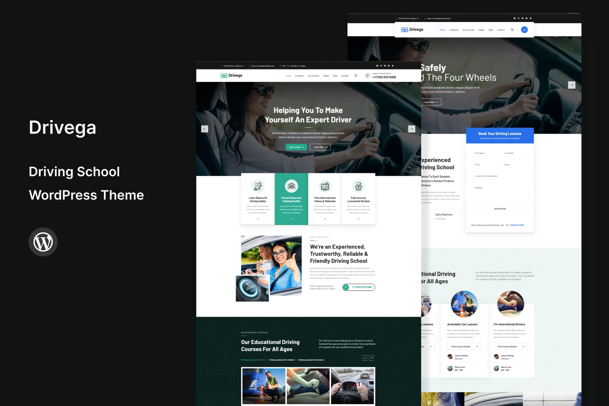 Drivega-驾驶学校 WordPress 主题