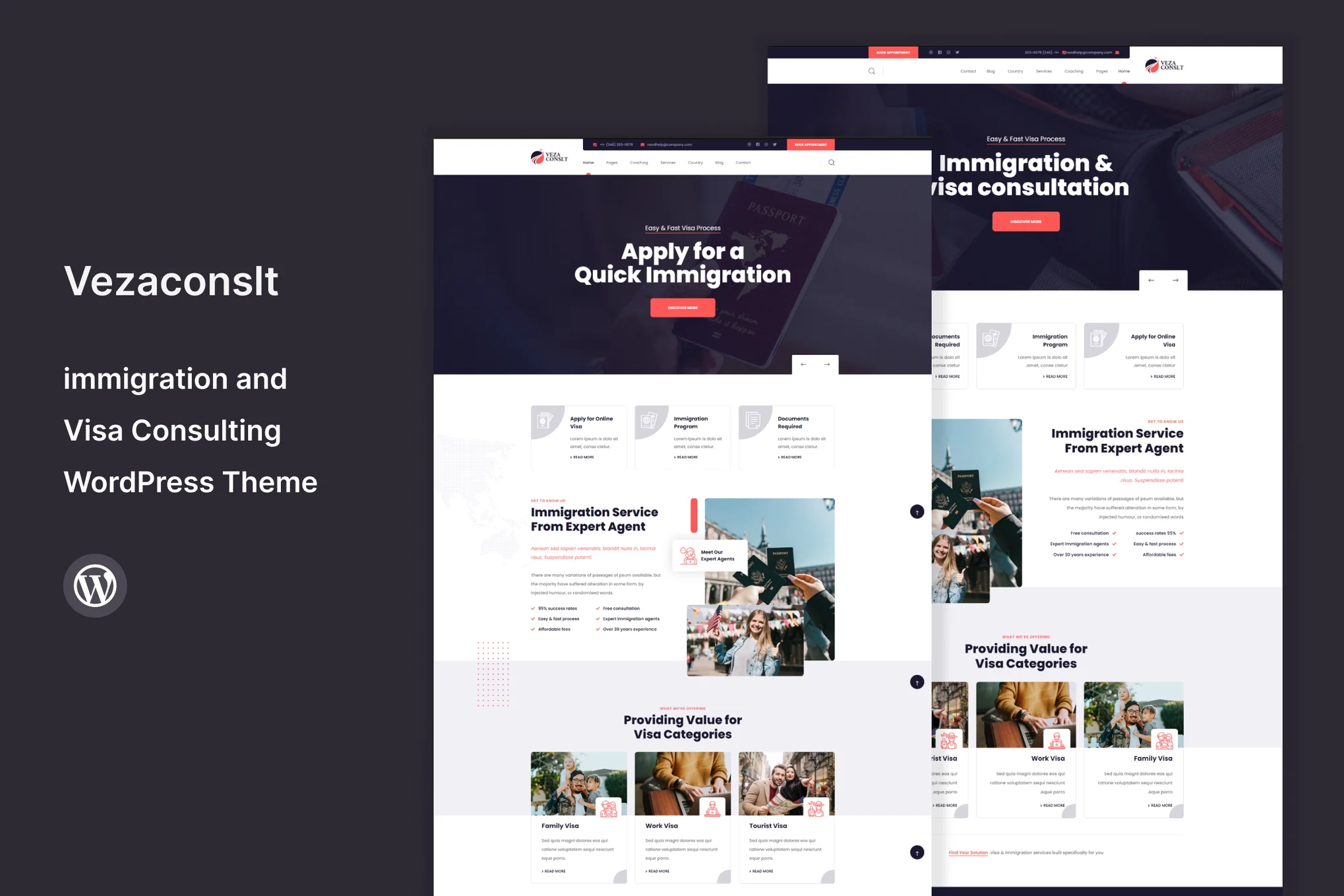 Vezaconslt – 移民 WordPress 主题