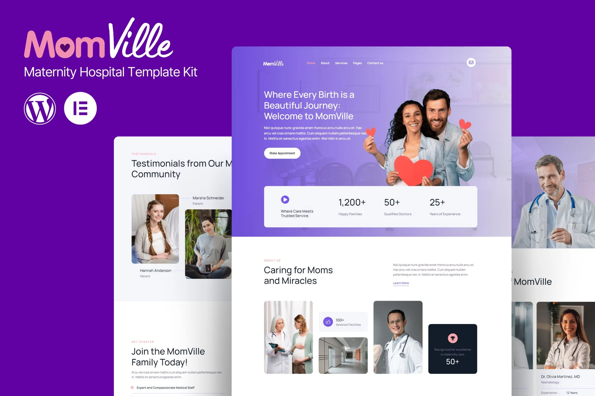 MomVille-妇产医院 Elementor Kit 模板
