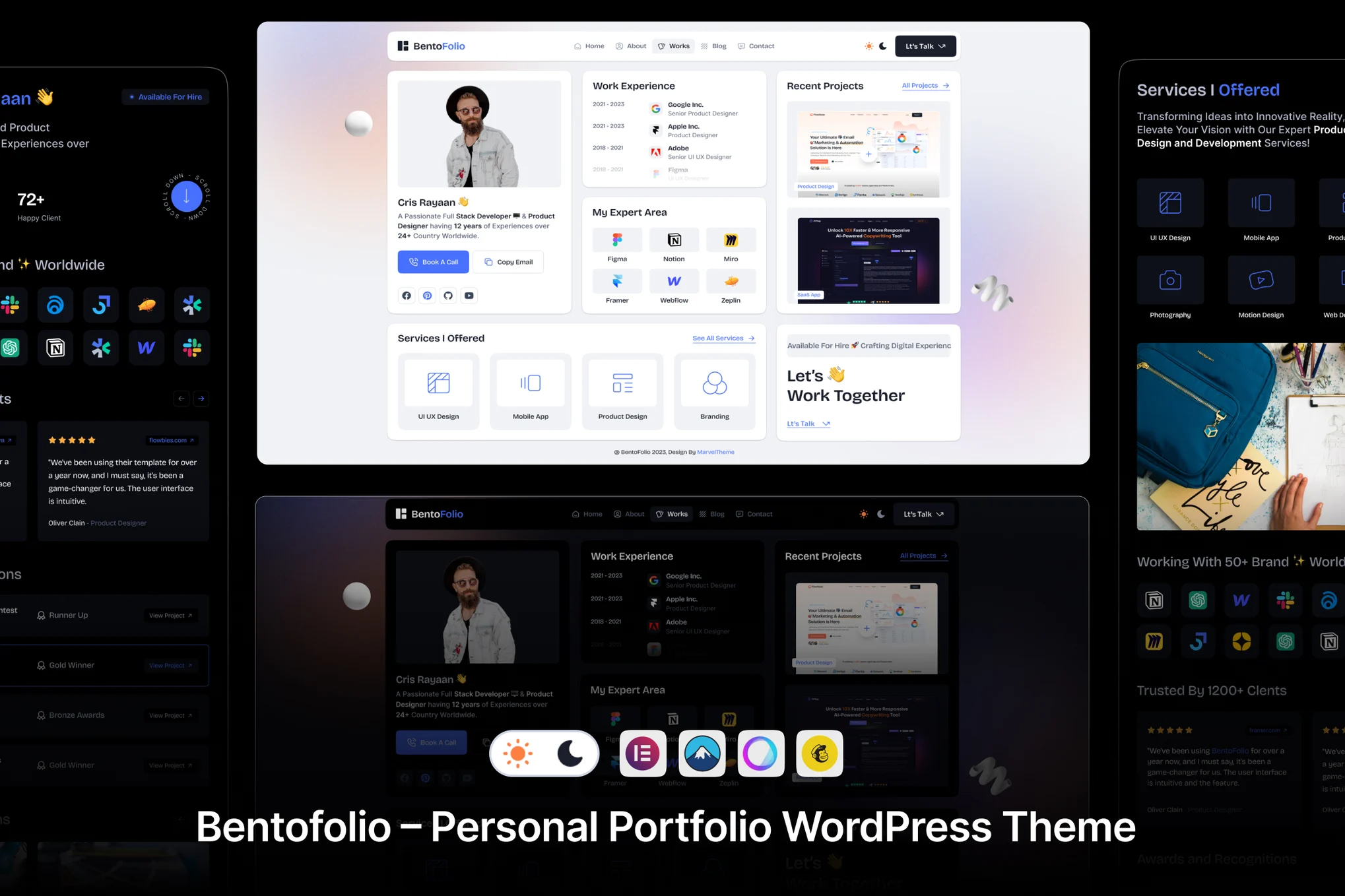 Bentofolio – 个人作品集 WordPress 主题